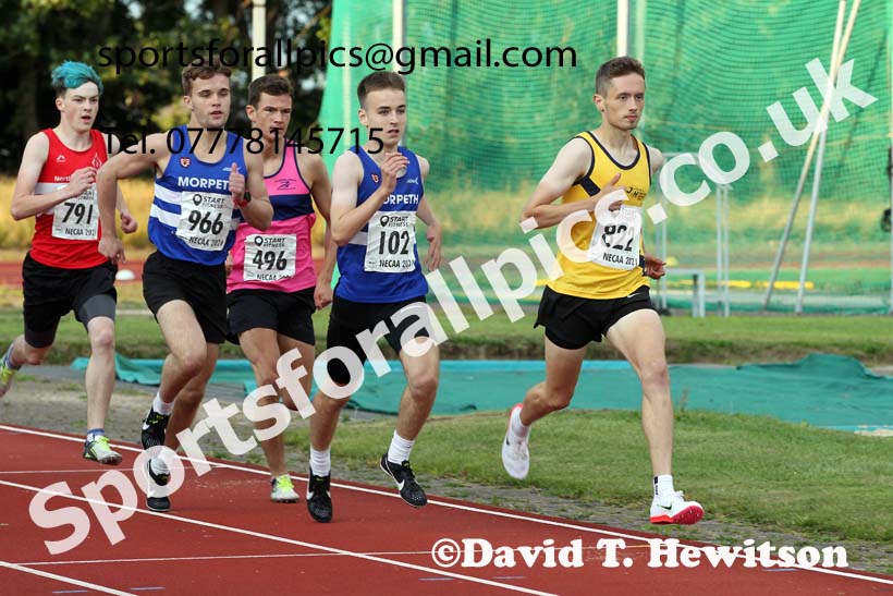 800 metres, 2021 North East Grand Prix 6, Monkton, Wednesday, August 4th. Photo: David T. Hewitson/Sports for All Pics